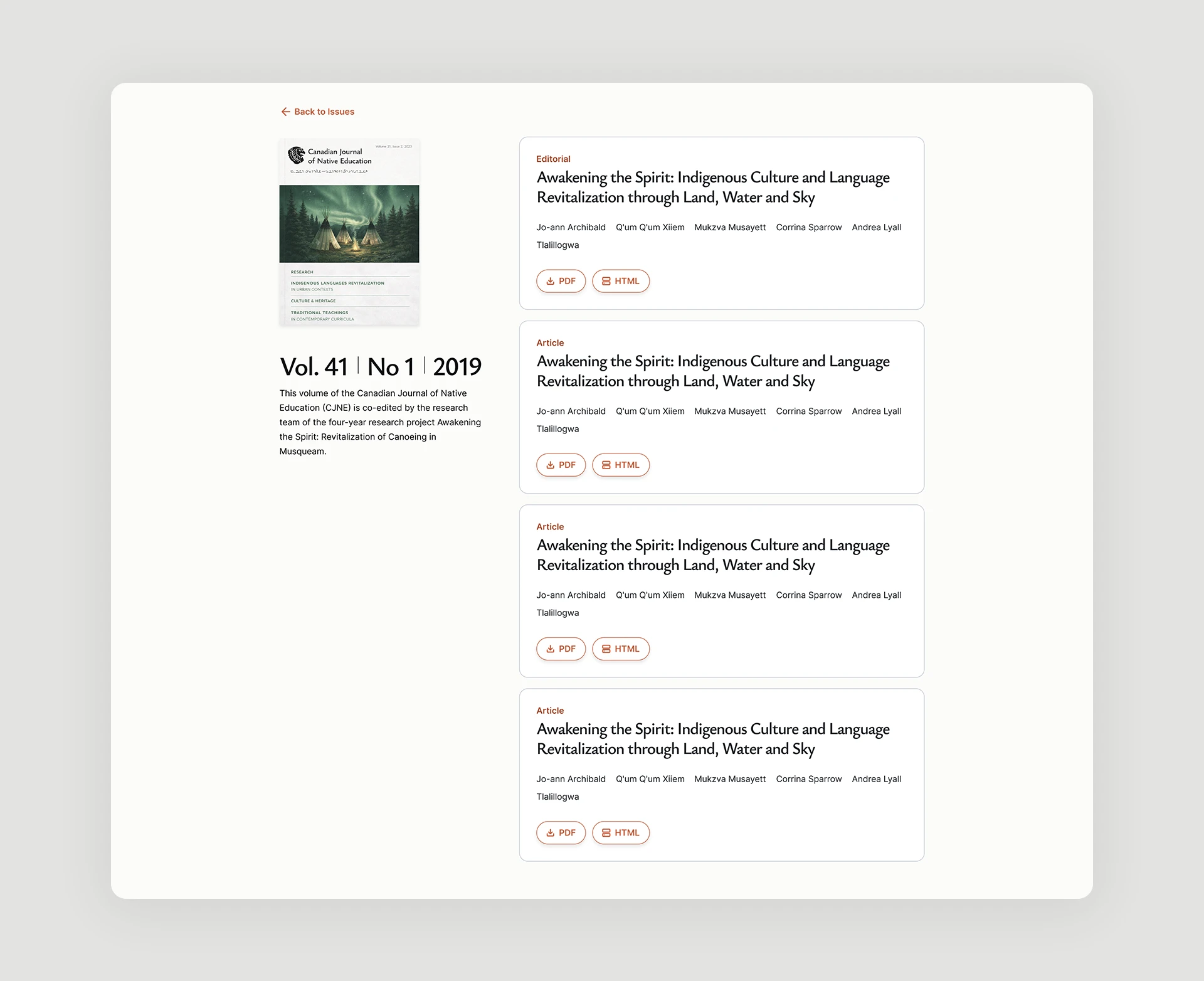 CJNE single issue page